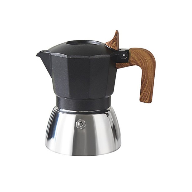 New double valve stainless steel moka pot